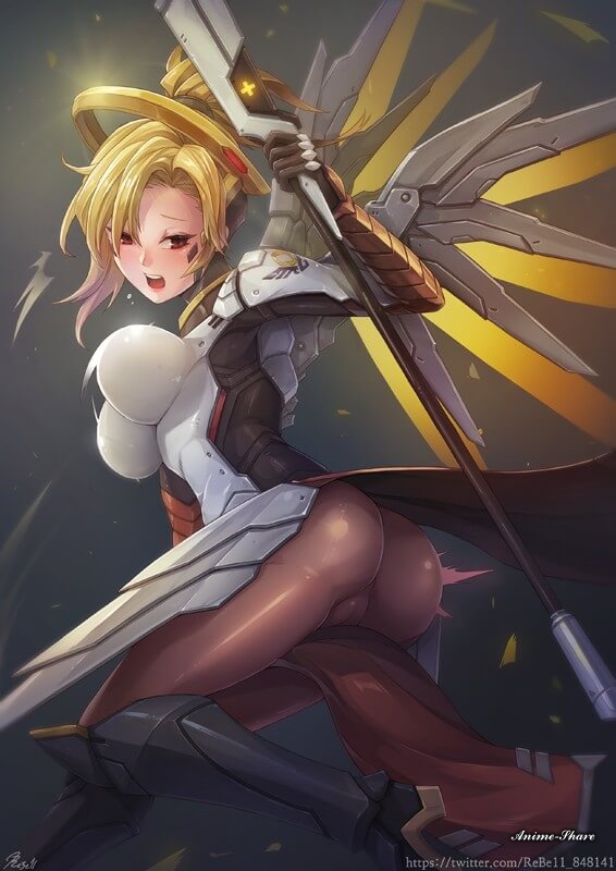 Overwatch girls mercy ass