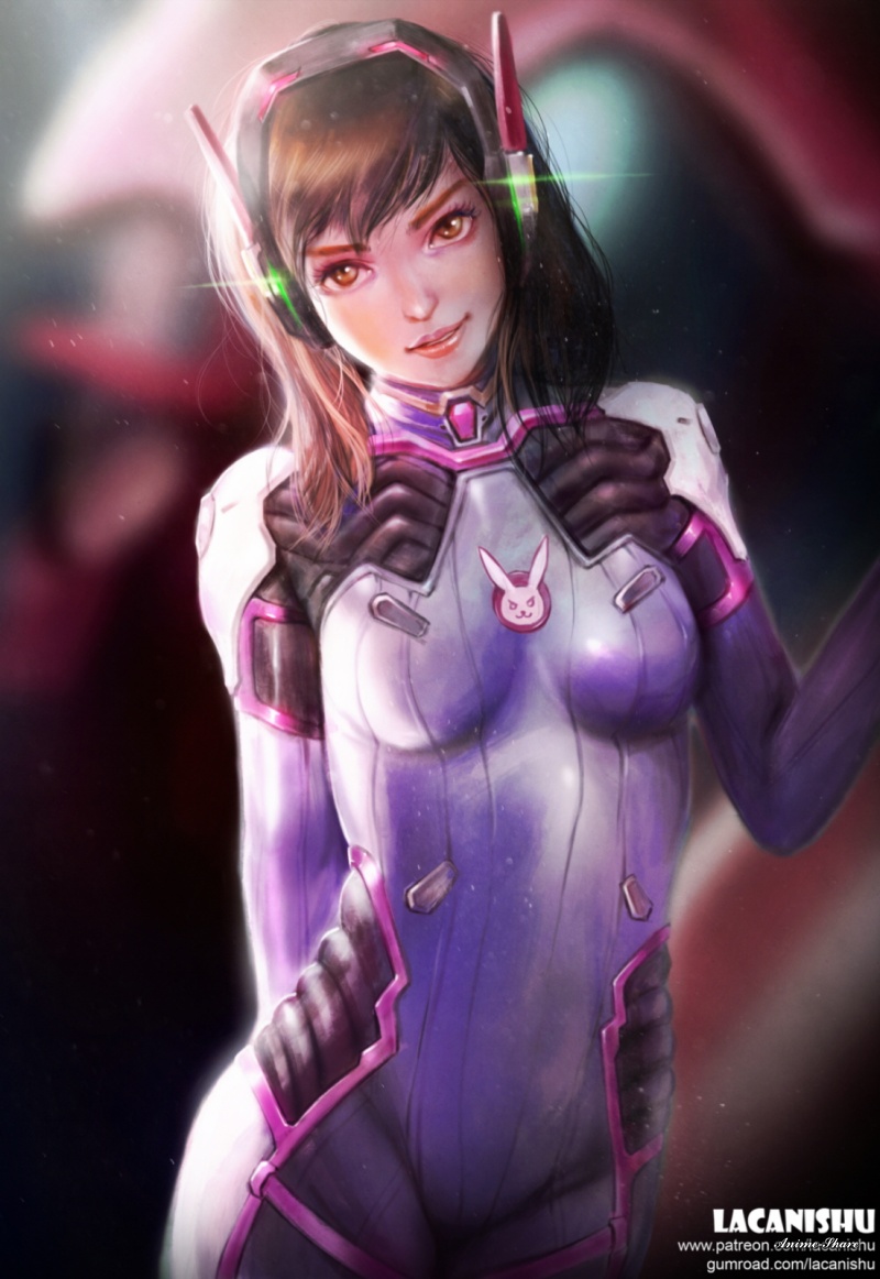 Overwatch girls mercy D.va look 1